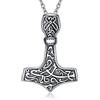 YAFEINI Martello di Thor Collana Talismano Argento Sterling Celtico Vichingo Norreno Originale Norvegese Vichingo Vegvisir Mjolnir Amuleto Simbolo Pagano Gioielli Per Donne Ragazze Adolescenti Uomini Unisex