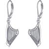 YFN Sport e musica orecchini in argento Sterling per gli amanti della musica amanti dei gioielli regali per donne ragazze uomini ragazzi, Normal, Argento sterling, Nessuna pietra preziosa