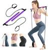 Surplex Barra da Pilates Portatile con Fascia di Resistenza, Kit per Pilates con Passante per i Piedi per Esercizi di Fitness, estensore per la casa, Palestra, Bodybuilding e Allenamento, Yoga