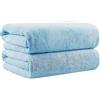 Orighty Set asciugamani da bagno (68 x 137 cm) - Asciugamano da bagno in microfibra morbido e altamente assorbente, asciugamano da bagno in microfibra per sport, yoga, spa, fitness - Blu