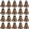 DOULEIN Campana piccola vintage 20 pezzi 38 mm Campane Bronzo Vintage Mini Campana Metallo per Artigianato, Decorazioni, Natale, Matrimonio, Gioielli, Campane del Vento e Allenare Cuccioli