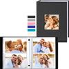 Lanpn Album Fotografico 10x15 200 con Tasche 2 Confezioni, Biancheria Porta Foto Album Portafoto Orizzontali 10x15cm Tascabile Tasca Nero
