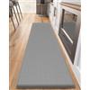 COLOR&GEOMETRY 10mm Tappeto da Cucina Antifatica - 44x200cm, Impermeabile, Antiolio e Antiscivolo, Imbottitura Morbida in Memory Foam, Ideale per Zona Lavello e Piano Cottura, Grigio
