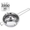 COFOND Melting Pot - Pentola a doppia caldaia, 1000 ml, in acciaio inox, con manico resistente al calore, per la creazione di candele e cioccolatini