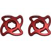 ACCOSSATO Coppia di ghiere di regolazione precarico Accossato rosse con esagono interno da 17 mm per Yamaha Yzf-R6 dal 2006 al 2007 (CC 600)