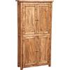 Biscottini Armadio in legno massello tiglio 130,5x68,5x25,5 cm - Armadio rustico legno 4 ante - Armadio shabby chic - credenza vintage