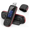 AGPTEK Lettore Mp3 Portatile con Chiavetta USB, Mini Lettore Musicale da 40GB Supporta Batteria AAA Sostituibile,Registrazione, Radio FM,Trasferimento Dati,espandibile Fino a 128 GB, Nero