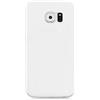cuzz Custodia Samsung Galaxy S6+(Film di Vetro temperato)Silicone TPU Cover Morbida Protettiva Custodia Ultra Sottile Leggero Cover-Bianco