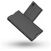 Radoo Cover Sony Xperia XA1 Plus, Slim-Fit Folio Premium Vintage PU Pelle con [Kickstand] Tasca Stile Unico Sottile Funzione TPU Antiurto Flip Cover a Libro(Grigio Nero)