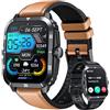 NONGAMX Orologio Smartwatch Uomo Compatibile Android con iOS Cellulare: 2,0 Touch Orologi Fitness Watch Digitale Sportivo Chiamate Contapassi Sanguigna Pressione Impermeabile Bluetooth Cardiofrequenzimetro