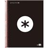 Liderpapel Quaderno spirale leiderpapel a4 micro antartik copertina foderata 120h 100 gr quadro 5mm 5 bande 4 trapani colore nero