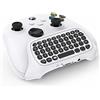 Gamer Gear Wireless Keyboard - QWERTY Gaming Keyboard with Audio/headset Jack - Lightweight & Portable Mini Keyboard - 2.4 GHz Wireless Controller Keypad for Xbox Series X/S/Xbox One Controller White
