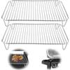 PEUTIER 2 Pezzi Griglia per Ninja Woodfire, Acciaio Inossidabile Supporto per Griglia Barbecue Compatibile con Ninja Woodfire e Affumicatore Barbecue Campeggio Picnic Accessori per Griglia