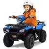 Wisbecost Quad elettrico 12V, ATV per bambini, veicolo giocattolo quad a batteria a 4 ruote con musica, clacson, alte velocità, luci a LED, giocattolo elettrico da cavalcare (blu)