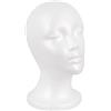 MapofBeauty Parrucca Stand, Mannequin Head Foam Display per Maschere Cappelli Decorazione DIY Parrucca Testa (Bianco)
