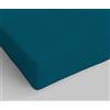 Italian Bed Linen Lenzuolo sotto con angoli Cotone Max Color, Matrimoniale, Verde Petrolio