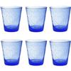 Livellara MILANO Livellara Bicchieri Acqua Vetro Soffiato, Set da 6, Bicchieri in Vetro Colorati, Moderni, Particolari, Capacità 450 ml, Resistenti al Calore, per Acqua, Cocktail, Succhi di frutta. Colore: Celeste