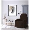 Italian Bed Linen LESLIE Copripoltrona reclinabile elastico, Marrone