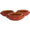 Colì Set 3 Terrine in Terracotta Tegami Senza Coperchio Rossana Zuppiere con manici Colì Maioliche e Terrecotte dal 1650 Rosso 17x17x6 cm
