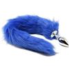 BONDAGERIE® Coda plug anale in acciaio, colore blu Dimensione: S