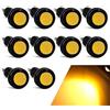 yifengshun 10PCS Luce Dell'occhio D'aquila Alta Potenza 18mm 9W Eagle Eye LED Per Luce Di Marcia Diurna Per Auto Moto Luci di Posizione DRL (Ambra)