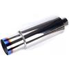 Mota Sport Silenziatore Car Chrome Tuning ingresso 63mm Uscita 2.5 pollici 100mm 4.0 Accessorio di scarico Attrezzatura Acciaio inossidabile Colore Blu azzurrato Tappo terminale