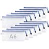 Ownkim Set da 12 Buste di File Mesh A6 con Cerniera, Borse di File Mesh Sacchetto di Documenti Impermeabile Cartelline Portadocumenti Trasparenti a Rete, Organizzatore Documenti e Accessori Viaggio