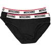 MOSCHINO Set di 2 slip in jersey stretch con banda elastica personalizzata con logo Moschino. Vestibilità regolare S Nero