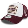 New Era Berretto Snapback Regolabile Toppa Look degradato Berretto da Camionista Cappellino A-Frame Bianco Rosso