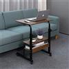 Emall Life Tavolino da tavolo, regolabile per divano/letto, scrivania portatile con ruote, sopraletto, con ripiano aperto, 60 x 40 cm