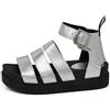 IF Scarpe Sandali da Donna con Platform Fasce Fibbie DM520 Argento N.39