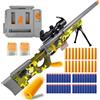 AGM MASTECH AWM Soft Bullet Toy Gun, design di espulsione di gusci vuoti, mirino migliorato, caricatore di dardi, 40 dardi di schiuma morbida, 20 gusci, 2 caricatori. (Verde)