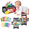 Dr.Rapeti 3in1 Giocattolo a Scatola di fazzoletti, Scatola di Fazzoletti per Neonati, Specchio per Bambini Giochi Sensoriali, Giocattolo per Bebè, con Sciarpe di Seta
