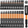 Hakkin Set di 27 punte per avvitatore a percussione Torx, T5-T40, 25 mm + 60 mm, lunghezza 1/4, set di punte per avvitatore a batteria, con supporto magnetico T20 T25