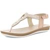 inblu Sandali Donna Infradito con Decoro Traforato e Strass, Cinturino Regolabile e Plantare Imbottito, dal 35 al 41, Rosa, 38 EU
