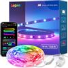 Lepro S1 AI Striscia LED 10M,Smart Striscia LED Interno Funziona con Alexa/Google Assistant,Wi-Fi e Bluetooth Strisce LED,Sincronizzazione Musicale per TV,Progettista Illuminazione AI Personalizzato