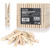 Vaily Mollette per abiti in legno - Mollette per bucato per stendibiancheria, filo per abiti, artigianato e decorazione - 120 pezzi