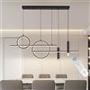 SXHZLY Lampadario Led Sospensione, Lampada a sospensione Moderna, 120cm Tavolo da pranzo Lampadario,Lineare Sospensione Dimmerabile Con Telecomando, Soggiorno, Cucina, Sala da pranzo,Bar (60W)