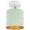 Light Home LH Light-Home Lampade a Parete - Lampadari Moderni Collezione Milano - Applique da Parete Metallo con Paralume - Interni Lampada a Muro - Lampadario da Soffitto Diametro 15cm - Pistacchio con Bianco