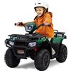 Wisbecost Quad elettrico 12V, ATV per bambini, veicolo giocattolo quad a batteria a 4 ruote con musica, clacson, alte velocità, luci a LED, giocattolo elettrico da cavalcare (verde)