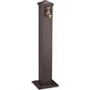 Relaxdays Fontana da Giardino, Squadrata, Design Vintage, con Rubinetto, Attacco da 3/4 di Pollice, 91 cm, Marrone