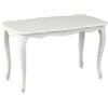 Vicentini arreda TAVOLINO DA FUMO E SALOTTO IN LEGNO SHABBY CHIC BIANCO RETTANGOLARE