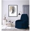 Italian Bed Linen LESLIE Copripoltrona reclinabile elastico, Blu Scuro