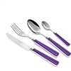 Eme Posaterie Candy Viola 2623 - Set di Posate da Tavola in acciaio inox 18/10, per 6 persone, 24 pezzi