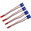 Nuofany 2 paia JST a EC3 Maschio Femmina Lipo Batteria Adattatore con 10 cm 20 AWG Filo per RC FPV Racing Drone Multicopter Gimbal Aerial Camera RC Cars