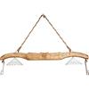 Biscottini Lampadario rustico taverna 161,5x41,5x30,5 cm - Lampadario legno rustico - Lampadario vintage legno di tiglio - Lampadari vintage da soffitto