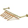 ITOOLFIRM Asta Appendiabiti da Parete 100 cm, Asta Appendiabiti Industriale in Metallo per Appendere Vestiti, Appendiabiti Rimovibile, Oro per Corridoio, Distanziali da 25 cm, Capacità di Carico 30 kg