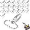 Cyrank Fibbie Per CucitoFibbie Metallo Accessori,20 Pezzi Portachiavi con Moschettone Key Chains,Chiusura a Chiave Anelli Portachiavi in Lega di Zinco,Portachiavi Moschettone Girevole in Metallo