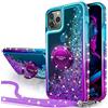 Miss Arts Cover per iPhone 11 Pro, [Silverback] Custodia Glitter di in TPU con Supporto, Pendenza Colore Diamond Liquido Cover per iPhone 11 Pro 5.8 -Porpora