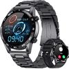 LIGE 2024 Orologio Smartwatch Uomo con Chiamate Bluetooth, Pedometro, Calorie, Attività di Salute Tracker, Modalità Sport Mulit, IP67 Impermeabile Smartwatch per Android IOS Acciaio Inossidabile